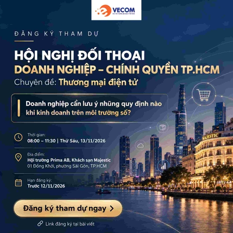 TP.HCM tổ chức Hội nghị Đối thoại Doanh nghiệp – Chính quyền chuyên đề về thương mại điện tử