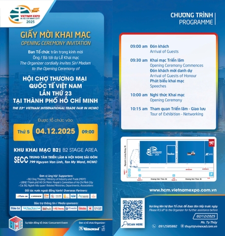 Bùng nổ Khu Gian hàng Quốc gia – Sắc màu toàn cầu hội tụ tại Vietnam Expo 2025