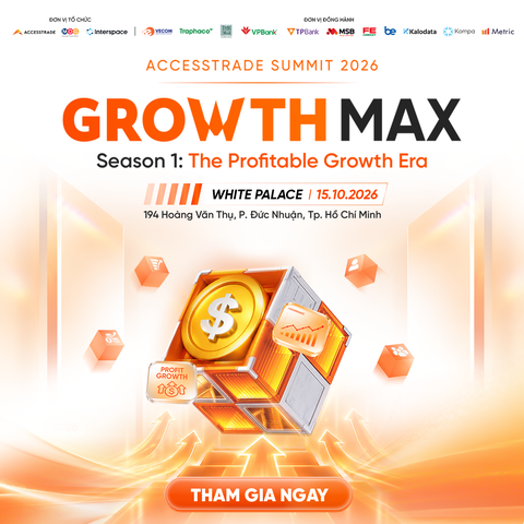 [SỰ KIỆN ĐỐI TÁC] ACCESSTRADE x VECOM: GROWTH MAX - GIẢI MÃ BÀI TOÁN TỰ CHỦ TĂNG TRƯỞNG CHO DOANH NGHIỆP E-COMMERCE