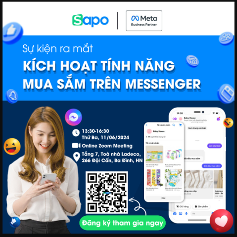 [Seminar][11/06/2024] Kích hoạt tính năng Mua sắm trên Messenger cùng Sapo và Meta