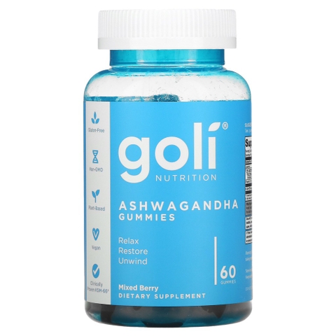 GOLI NUTRITION - ASHWAGANDHA GUMMIES (KẸO DẼO NHÂN SÂM 60 VIÊM)