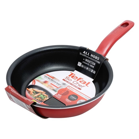 TEFAL - SO CHEF ALL HOBS + INDUCTION (CHẢO CHỐNG DÍNH, ĐỎ 21cm)