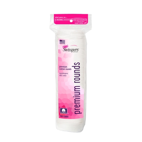 SWISSPERS - PREMIUM COTTON ROUNDS (BÔNG TẨY TRANG 100 MIẾNG)