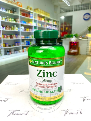 Nature’s Bounty - Zinc 50mg (Hỗ Trợ Kẽm 400 Viên)