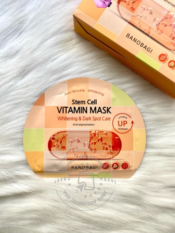 BANOBAGI - STEM CELL VITAMIN MASK WHITENING & DARK SPOT CARE (MẶT NẠ MỜ THÂM,ĐỀU MÀU DA 1 CÁI)