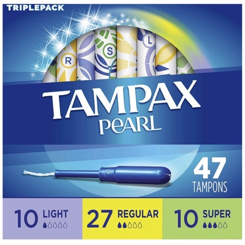 TAMPAX - PEARL TAMPONS (BĂNG VỆ SINH DẠNG ỐNG 47 ỐNG)