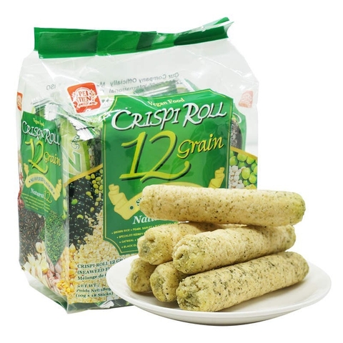 PEI TIEN - CRISPI ROLL 12 GRAIN SEAWEED FLAVOR (BÁNH NGŨ CỐC VỊ RONG BIỂN 180G)