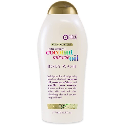 OGX - EXTRA CREAMY COCONUT MIRACLE OIL BODY WASH (SỮA TẮM DƯỠNG ẨM HƯƠNG DỪA 577ml)