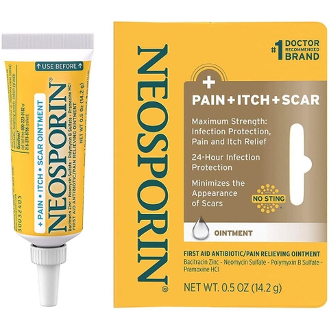 NEOSPORIN - PAIN + ITCH + SCAR OINTMENT (KEM MỠ KHÁNG VIÊM, LIỀN SẸO 14,2G)