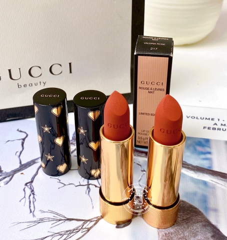 GUCCI - LIP COLOUR 217 VALERIA ROSE (SON THỔI MÃ 217 HỒNG CAM ĐẤT 3.5G)