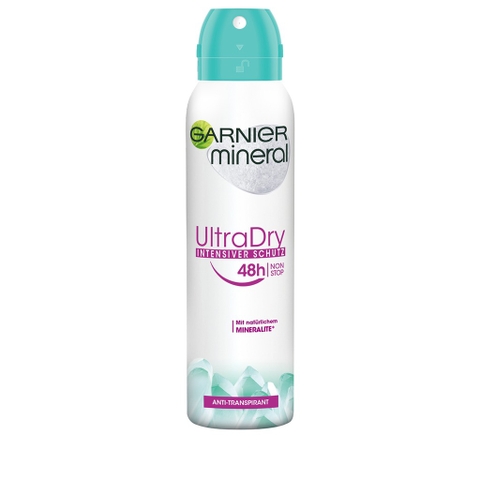 GARNIER MINERAL - ULTRA DRY INTENSIVER SCHUTZ 48H (XỊT KHỬ MÙI CƠ THỂ 150ml)