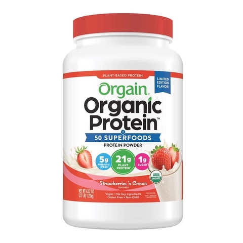 ORGAIN - ORGANIC PROTEIN 50 SUPERFOODS (BỘT PROTEIN VỊ KEM DÂU 1.22KG)