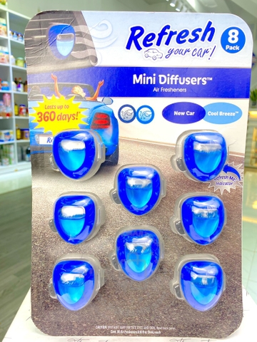 REFRESH - DUAL SCENT MINI DIFFUSERS (SET 8 NƯỚC HOA XE HƠI)