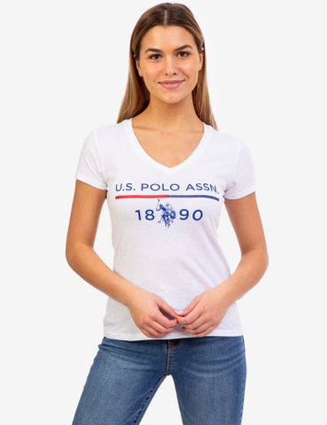 U.S. POLO - 2154301D (ÁO THUN NỮ TRẮNG)