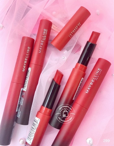 MAYBELLINE - 299 MORE SCARLET (SON THỔI MÃ 299 ĐỎ THUẦN 1.7G)