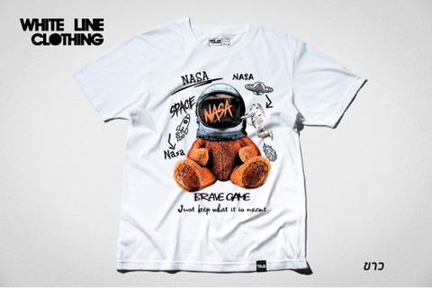 WHITE LINE CLOTHING - NASA (ÁO THUN TRẮNG MÃ 9)