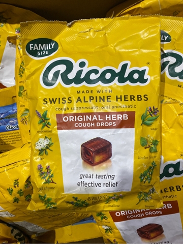 Ricola - Original Cough Drops (Kẹo Thảo Môc 50 Viên)