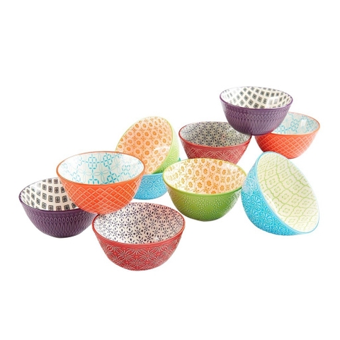 CHELSEA - STONEWARE BOWLS (SET 10 CHÉN HOẠ TIẾT)
