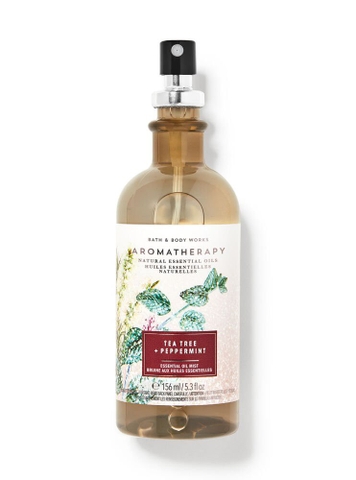 BATH & BODY WORKS - AROMATHERAPY TEA TREE + PEPPERMINT (XỊT GỐI TRÀ XANH, BẠC HÀ 156ml)