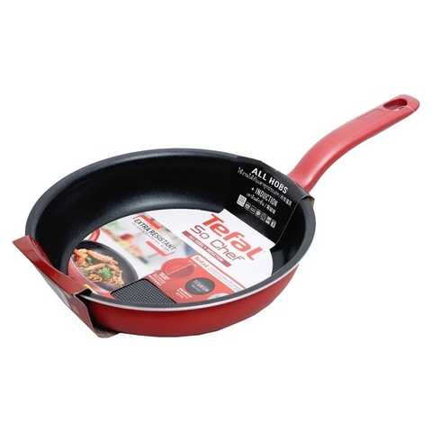 TEFAL - SO CHEF ALL HOBS + INDUCTION (CHẢO CHỐNG DÍNH, ĐỎ 24cm)