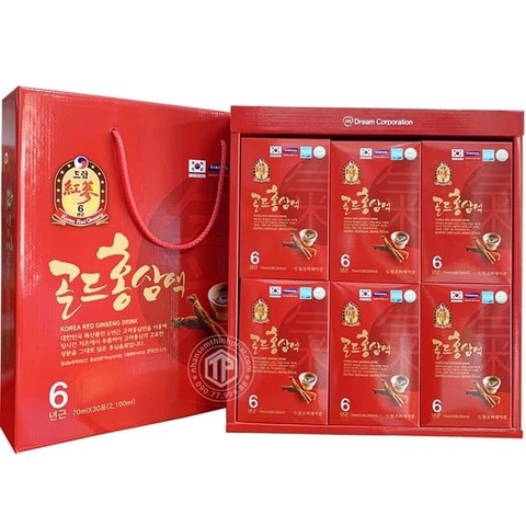 KOREA RED GINSENG DRINK - NƯỚC HỒNG SÂM HÀN QUỐC  (70ml x 30 GÓI , 2.100ml)
