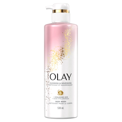 OLAY - HYALURONIC ACID CLEANSING & NOURISHING BODY WASH (SỮA TẮM CẤP ẨM 530ml)