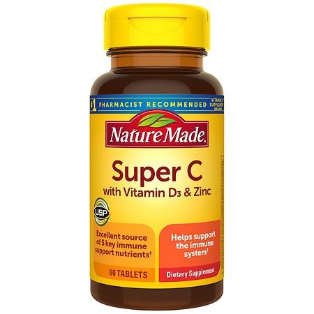 Nature Made - Super C & With D2 & Zinc (60 Viên)