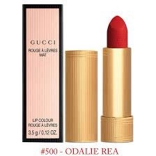 GUCCI - LIP COLOUR ROUGE À LÈVRES #500 (SON THỔI ODALIE RED ĐỎ CAM #500)