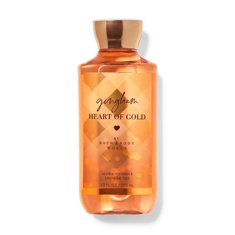 BATH & BODY WORKS - GINGHAM HEART OF GOLD ALOE VITAMIN E (SỮA TẮM 295ml)