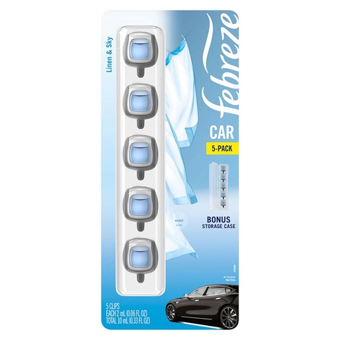 FEBREZE - CAR LINEN & SKY (SET 5 NƯỚC HOA XE HƠI 5x2ml)