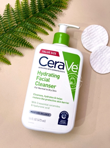 CERAVE - HYDRATING CREAM FOAM (SỮA RỬA MẶT DA KHÔ 473ml)