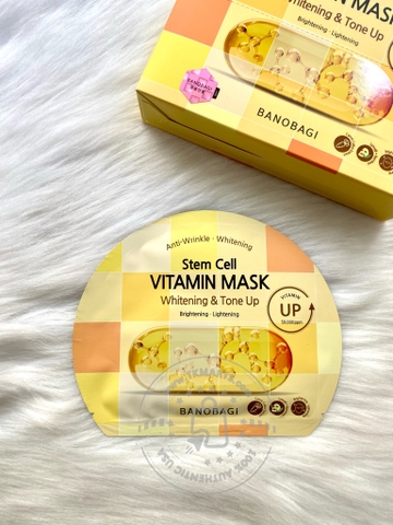 BANOBAGI - STEM CELL VITAMIN MASK WHITENING & TONE UP (MẶT NẠ DƯỠNG TRẮNG, SÁNG DA 1 MIẾNG)