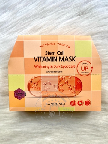 BANOBAGI - STEM CELL VITAMIN MASK WHITENING & DARK SPOT CARE (MẶT NẠ MỜ THÂM,ĐỀU MÀU DA 10 CÁI)
