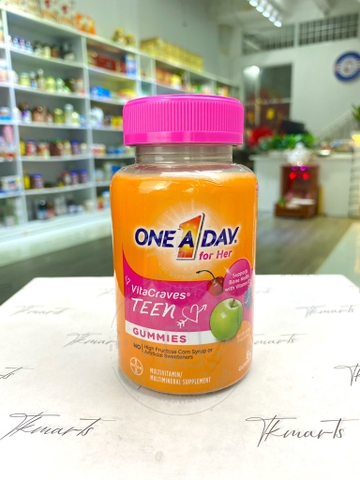 ONE A DAY - TEEN FOR HER (BỔ SUNG VITAMIN TỔNG HỢP CHO NỮ 12-18 TUỔI 60 VIÊN)