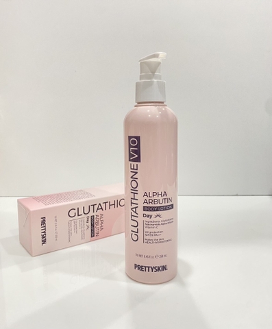 PRETTYSKIN - GLUTATHIONE V10 ALPHA ARBUTIN BODY LOTION DAY (DƯỠNG THỂ BAN NGÀY SPF35 PA+++ , 250ml)