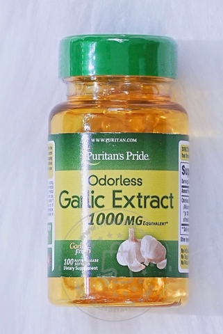 Puritan’s Pride - Odorless Garlic Extract 1000MG (Tinh Dầu Tỏi 1000MG 100 Viên)