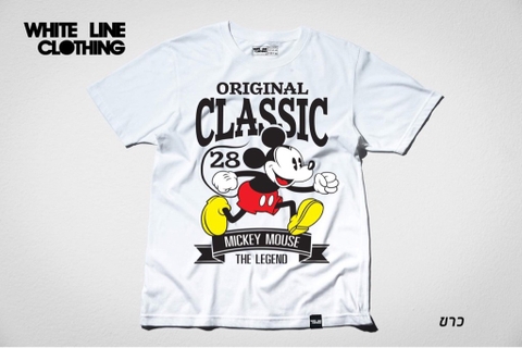 WHITE LINE CLOTHING - MICKEY MOUSE THE LEGEND (ÁO THUN TRẮNG MÃ 2)