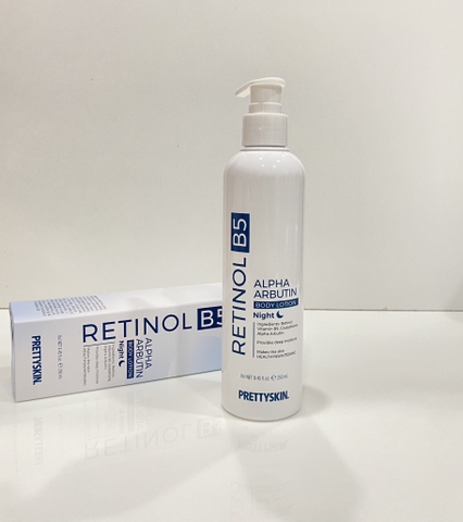 PRETTYSKIN - RETINOL B5 ALPHA ARBUTIN BODY LOTION NIGHT (DƯỠNG THỂ BAN ĐÊM 250ml)