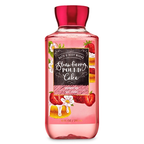BATH & BODY WORKS - SHOWER GEL STRAWBERRY POUND CAKE (SỮA TẮM 295ml)