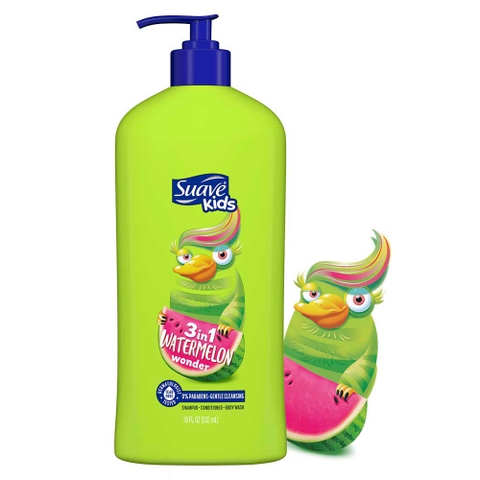 SUAVE KID - 3IN1 WATERLEMON WONDER (SỮA TẮM GỘI DƯA HẤU 3IN1 532ml)