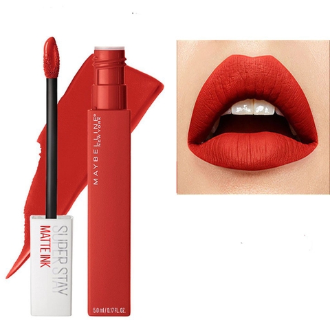 MAYBELLINE - SUPER STAY MATTE INK (SON LÌ 118 ĐỎ CAM)