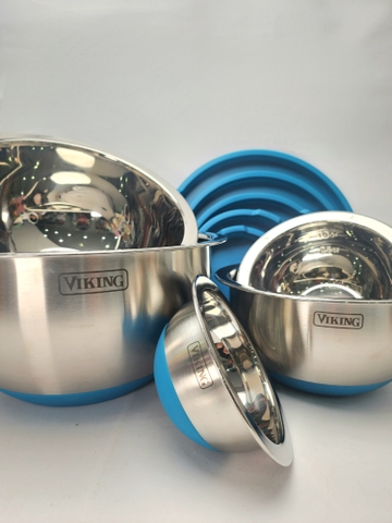 VIKING - Stainless Mixing Bowl Sét (SET Thau 10 Món)