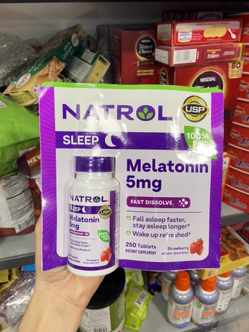 NATROL - Melatonin Sleep (Kẹo Ngủ 5MG 250 Viên)