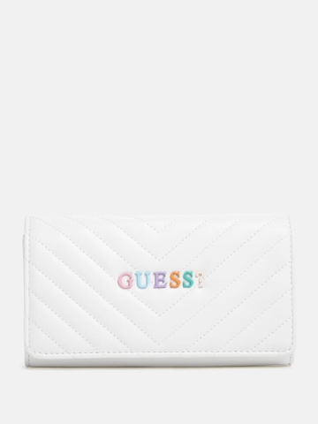 GUESS - DX23141 WHITE CASSIE QUILT MULTI ORG (BÓP GUESS TRẮNG)