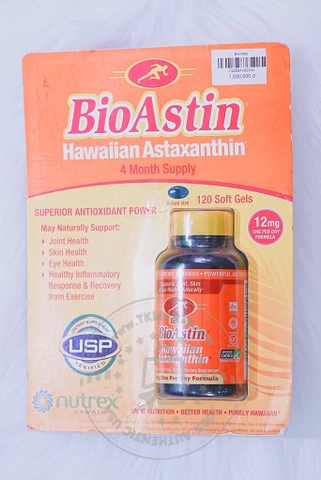 BioAstin - Hawaiian Astaxanthin 12MG (CHỐNG OXY HÓA120 Viên)