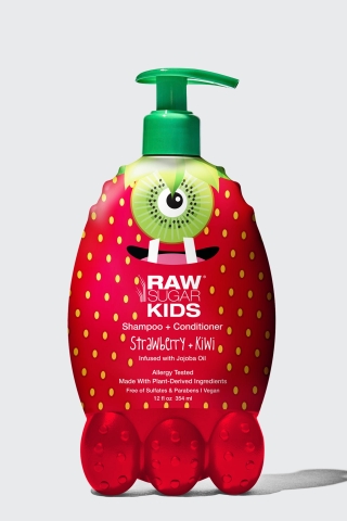 RAW SUGAR KIDS - SHAPOO + CONDITIONER STRAWBERRY + KIWI (SỮA TẮM BÉ DÂU KIWI 354ml)