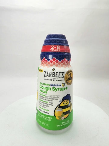 ZARBEE'S - CHILDREN'S NIGHTTIME COUGH SYRUP+ MUCUS (SIRO HO BAN ĐÊM BÉ 118ml)