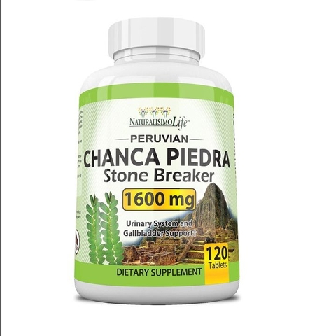 NATURALISIMO LIFE - PERUVIAN CHANCA PIEDRA STONE BREAKER 1600MG (THUỐC HỖ TRỢ SỎI THẬN 120 VIÊN)