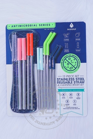 MANNA - Stainless Steel Reusable Straw (SET Ống Hút 13 Cái)