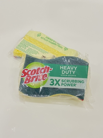 SCOTCH BRITE - HEAVY DUTY SCRUB SPONGE (MÚT RỬA CHÉN 2 MIẾNG)